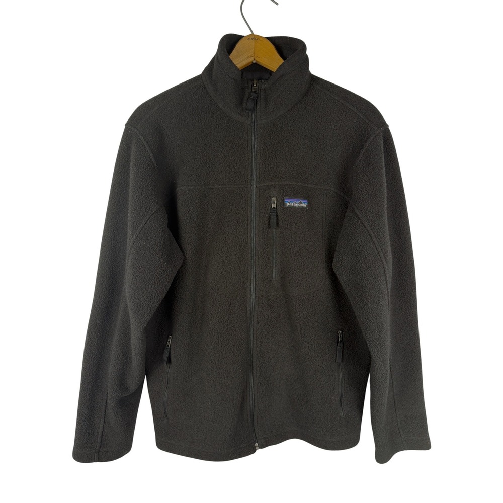Patagonia Synchilla Fleece Full Zip Jacket Women Medium Black Gorpcore Outdoor